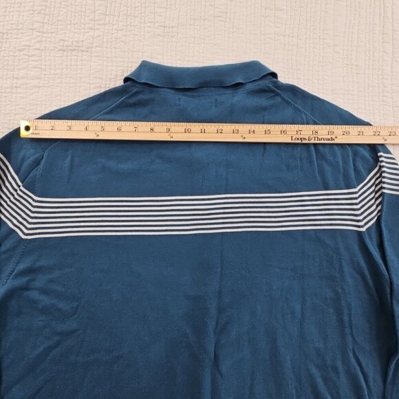 DSTRCT&row Long Sleeve Henley Men's XXL Denim Blue Collared Two Buttons NEW NWT - Picture 12 of 15